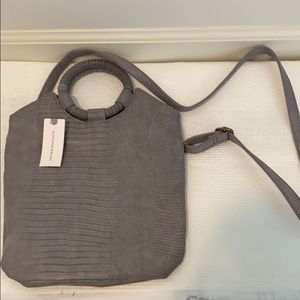 Anthropologie Faux Snake Skin Purse in Gray